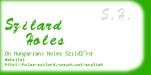 szilard holes business card